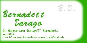 bernadett darago business card